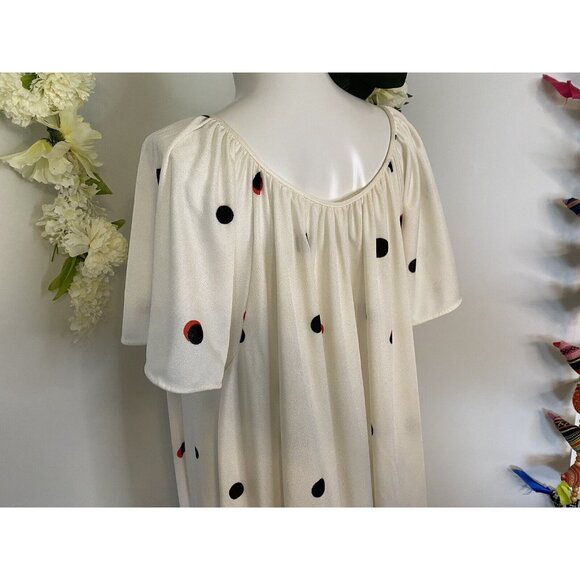 Sterling Sophisticates Vtg House Coat Dress MuMu Lounger Granny Robe Maxi Sz M - Picture 12 of 16